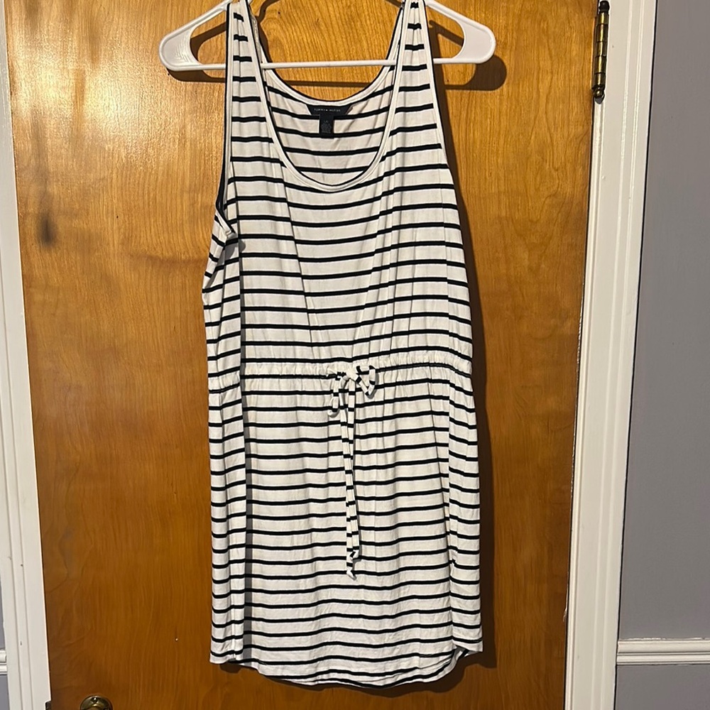 Tommy Hilfiger Black and White Striped Dress